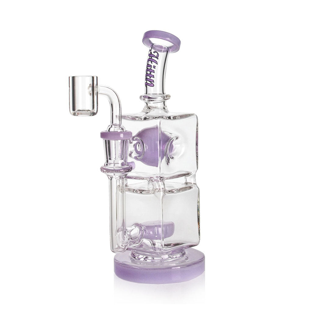 HITTN SHOWERHEAD PERC DAB RIG WITH DOUBLE CUBE CHAMBER