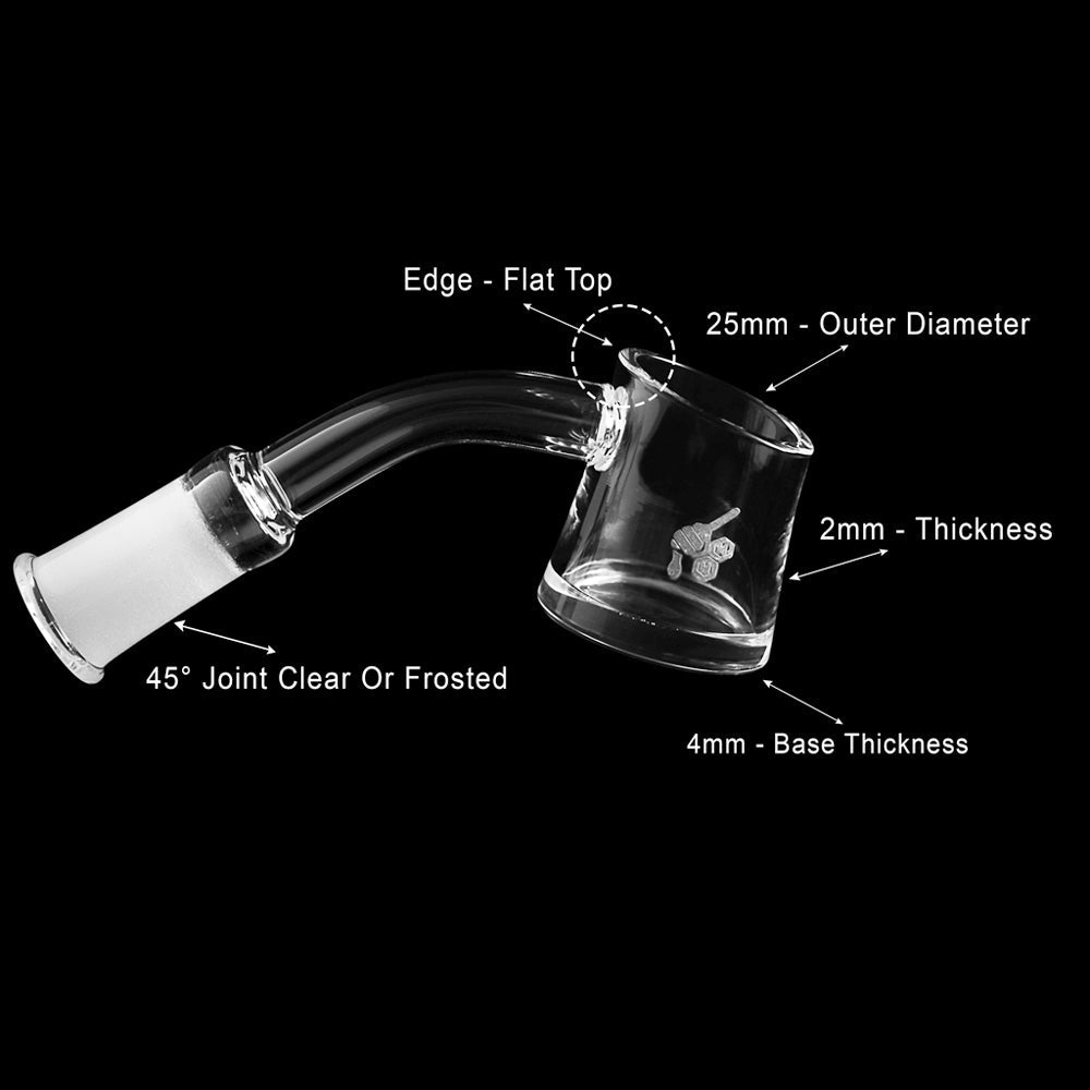 FAT BOTTOM QUARTZ BANGER - 45° DEGREE | YL-CLOSEOUT
