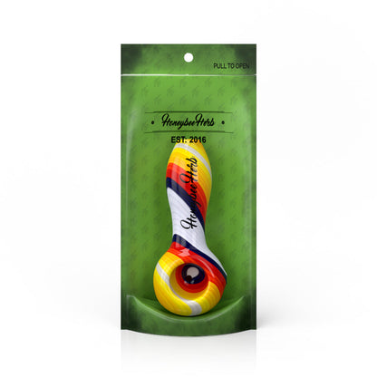 Vibrant  Linework Twist Spoon Pipe