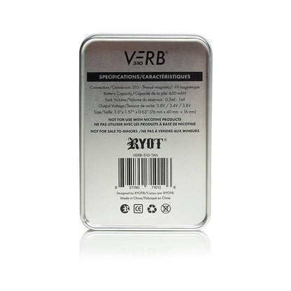 VERB 510 FLIP THREADED BATTERY OIL VAPORIZER