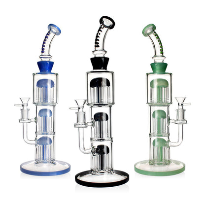 Hittn Triple Tree Perc Bent Neck Dab Rig