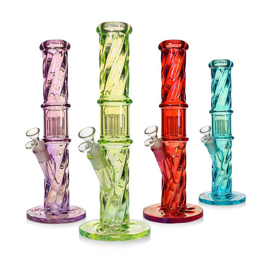 TWISTED TREE PERC STRAIGHT TUBE BONG