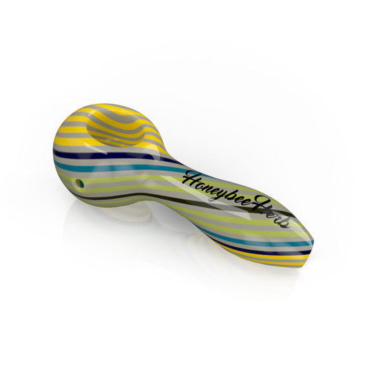 Vibrant  Linework Twist Spoon Pipe