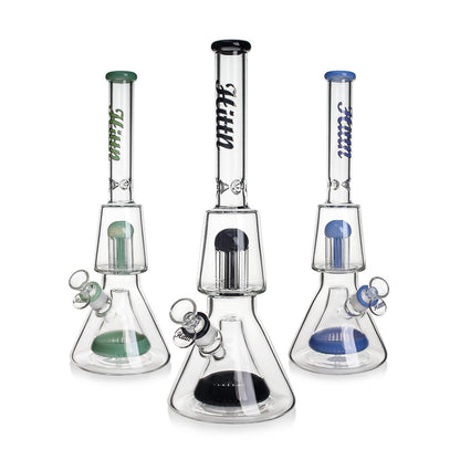 HITTN 8-ARM TREE & PYRAMID DOUBLE PERC BEAKER BONG