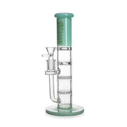 HITTN DOUBLE HONEYCOMB WITH TURBINE PERC STRAIGHT TUBE BONG