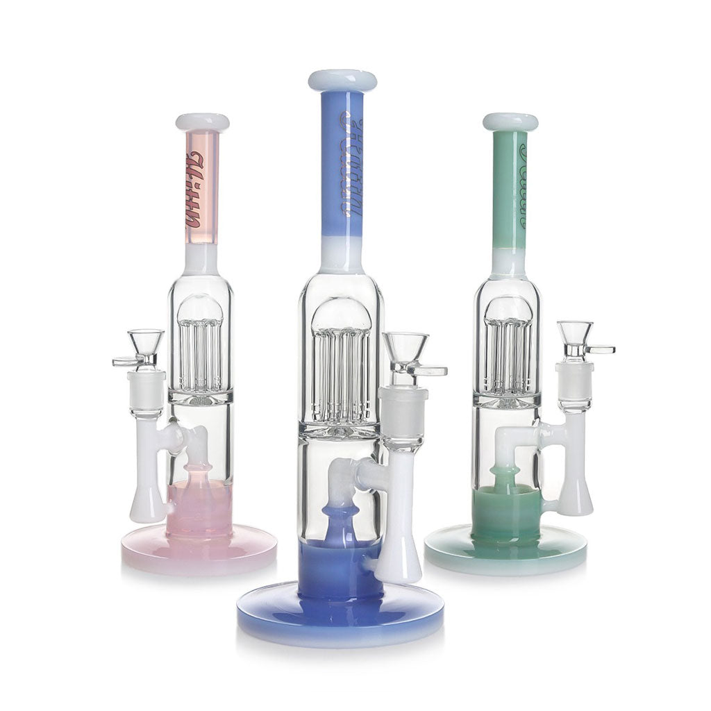 HITTN SHOWERHEAD 6-ARM TREE PERC STRAIGHT TUBE BONG