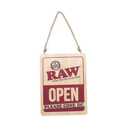 RAW LARGE WOODEN SIGN 12"X16"